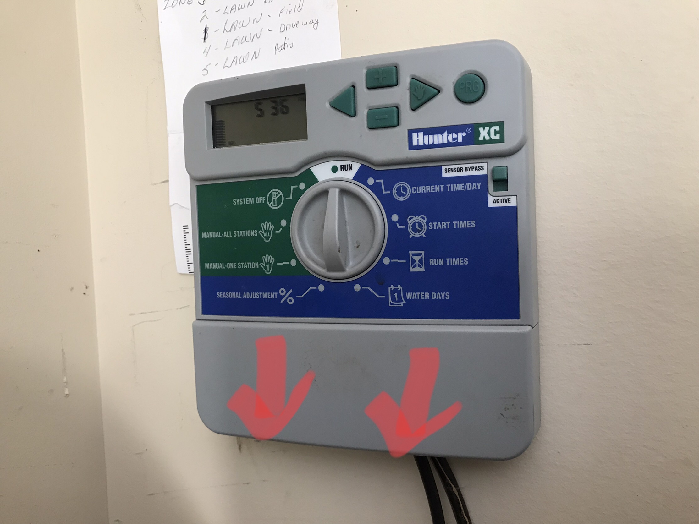 After the power outage, check your sprinkler settings and time clock!  Sprinkler time clock back up battery dead?